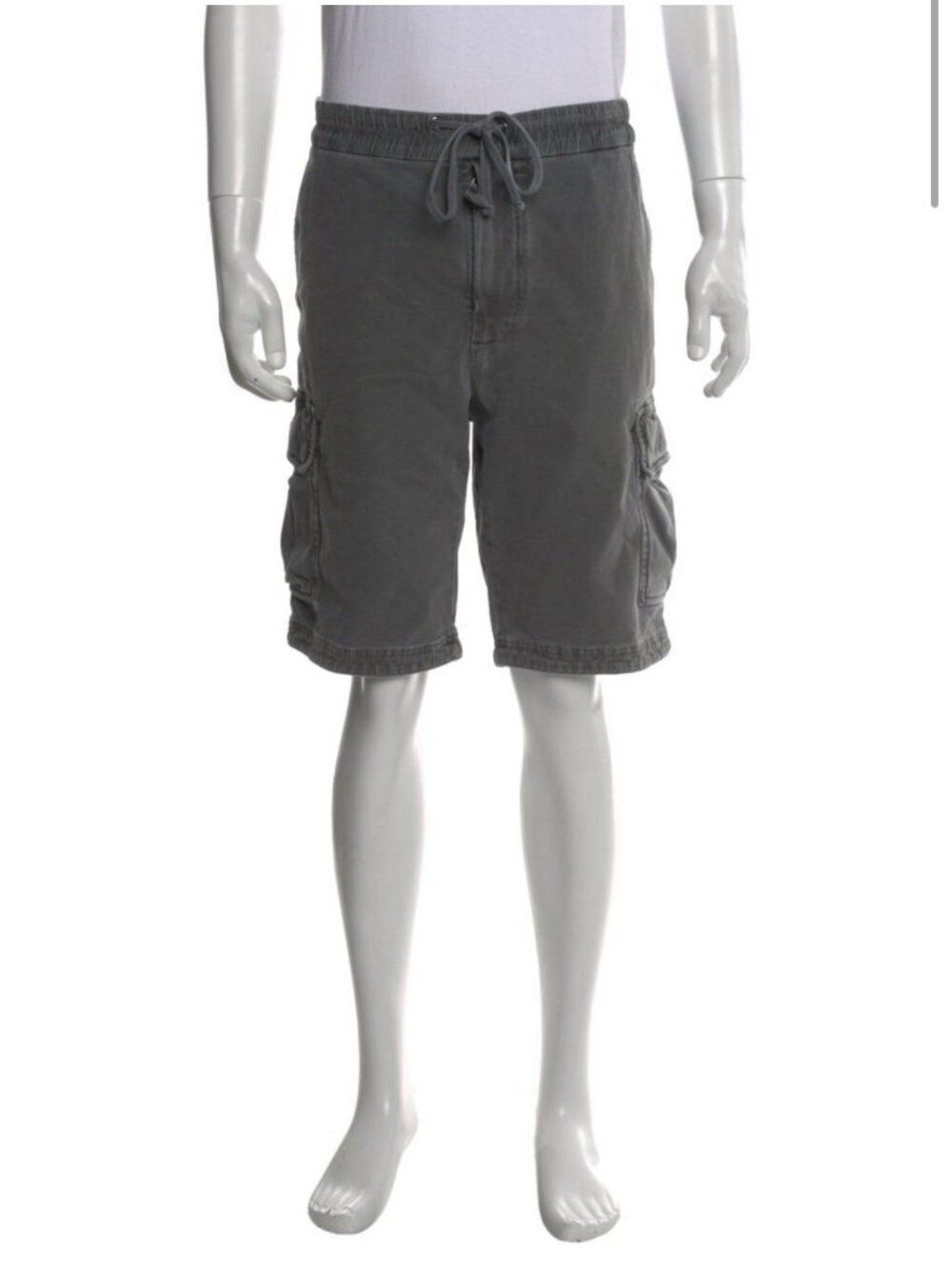 James Perse Men’s Authentic Solid Medium Gray Cargo Shorts 4 Xl